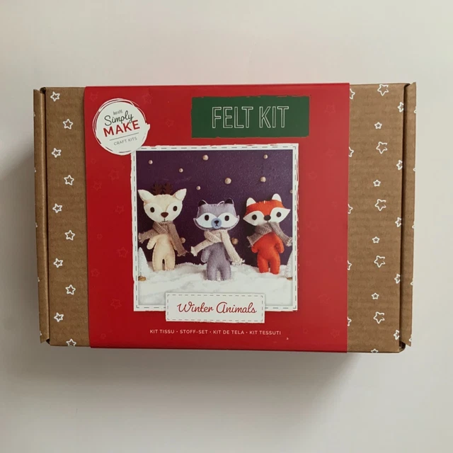 Nativity Garland, Fox Garland, Winter Animals, Felt Kits, Gift, Crafts,