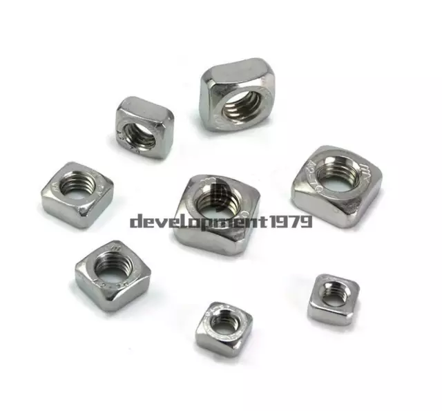 New Metric Thread 304 Stainless Steel Square Nut Fastener Nut Screw Nut M3-M10