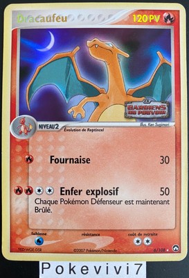 Carte Pokemon DRACAUFEU 6/108 Holo REVERSE Bloc EX Gardiens du Pouvoir FR