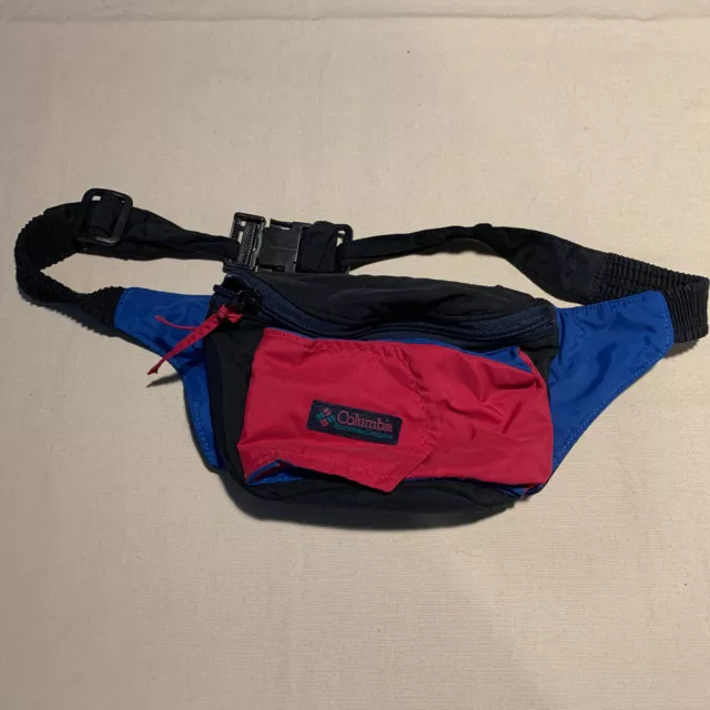 Columbia Popo Fanny Pack / Bum bag / Waist Belt | Blue, Red, Retro | YKK Zips