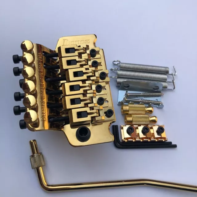 Gold Ibanez Guitar Double Locking Lic Bridge Tremolo System Set