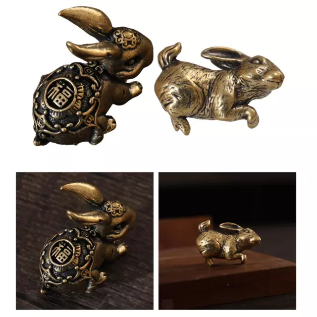 Collection de figurines animales de mini statue de lapin pour le décor de