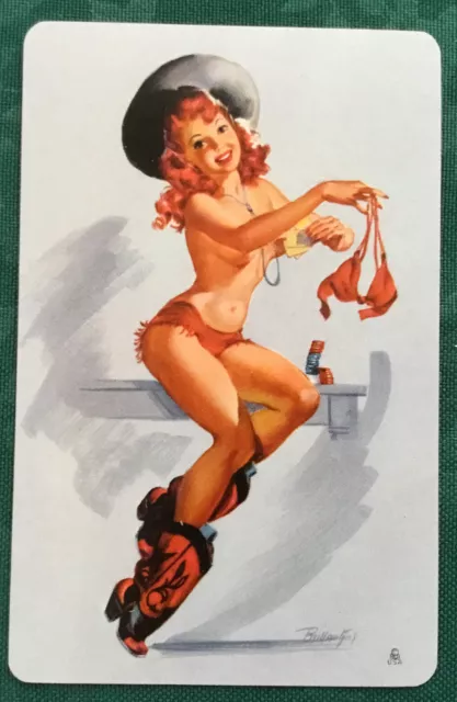 Swap Playing Card Lovely Pinup Lady  Gambler Mint Con BN19