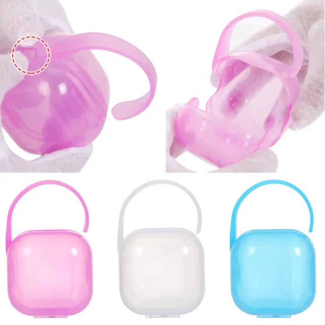 Protable Baby Soother Pacifier Dummy Storage Case Box Cover Holder Container US
