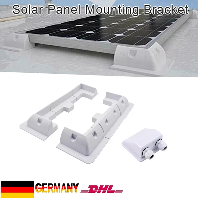 Produktbild von WATTSTUNDE Solar Haltespoiler & Dachdurchführung (HSA55/W) – Aerodynamische Befestigung Für Solarmodule Auf Wohnmobil, Boot & Gebäude