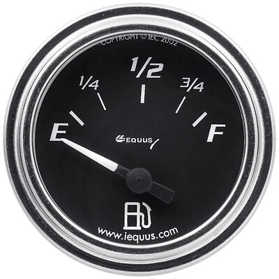 Equus 2.0 Dia Fuel Level Gauge Chrome - E7362