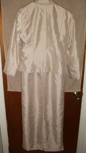 Cachet Two Piece Women's Formal Jacket And Dress Size 12P 2