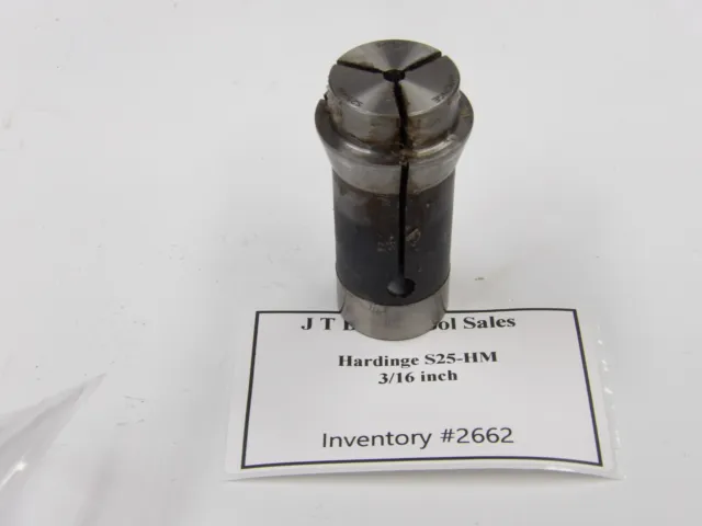 Hardinge S25-HM CNC Swiss Collet  3/16 Inch   Inv#2662