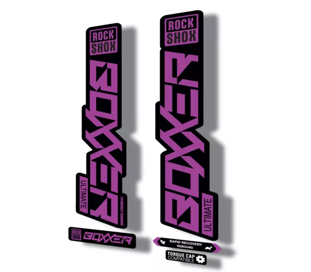 Rock Shox BOXXER 2020 ULTIMATE Mountain Bike Cycling Decal Sticker Purple