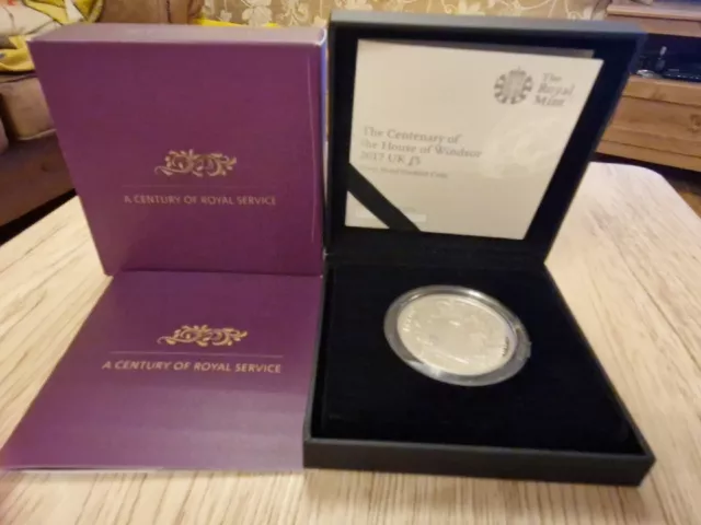 The Centenary Of The House Of Windsor 2017 UK Silver Proof Piedfort Coin