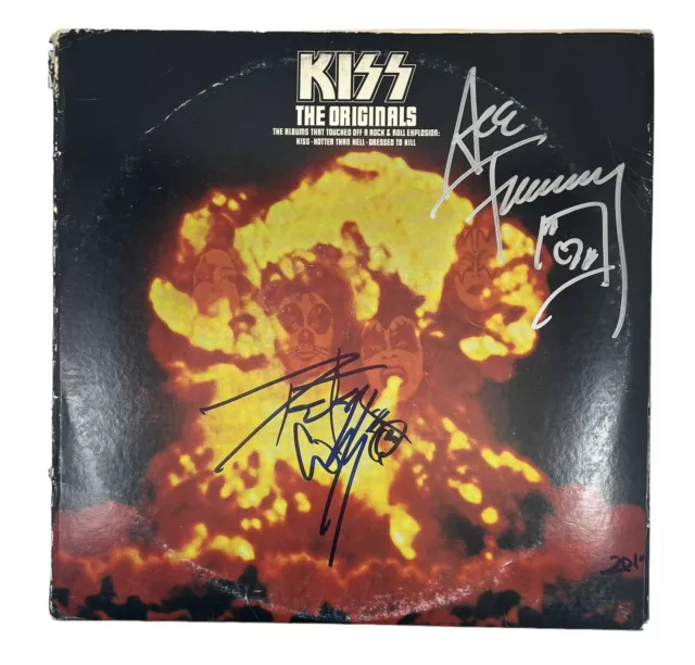 Kiss Ace Frehley Peter Criss Signed Autographed The Originals Vinyl Album Cards