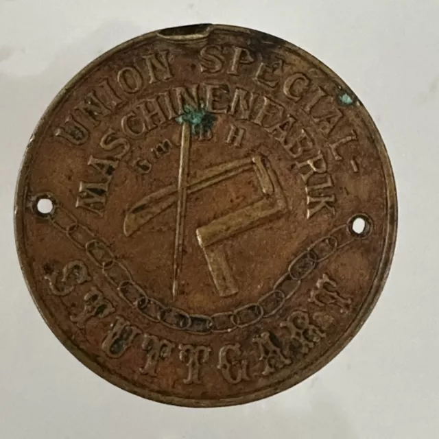 Union Special Maschinenfabrik Stuttgart Badge Medal (Sc73/179)