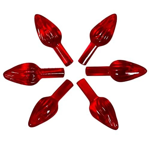Medium Twist-Style Ceramic Christmas Tree Lights - RED (144 Pcs)