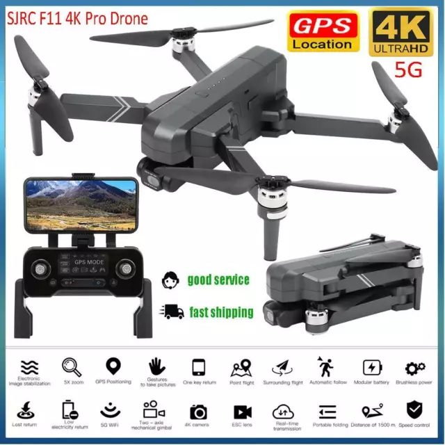SJRC F11 PRO GPS FPV 5G WiFi RC Drone Quadcopter HD 4K Camera Brushless Drone