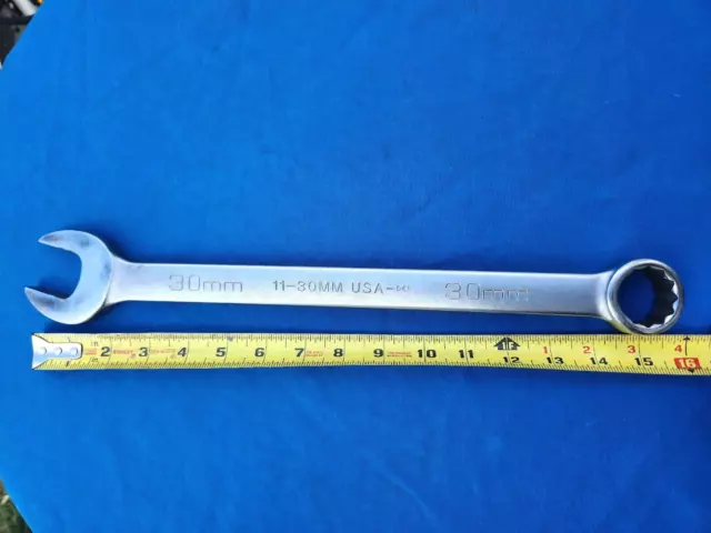 WRIGHT #11-30MM 30MM 16" OAL 12pt 15deg. Llave de combinación - usada