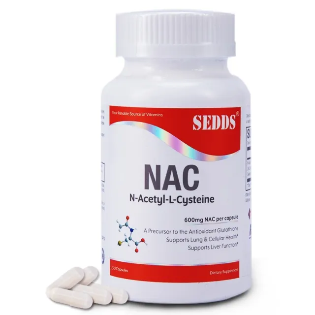 NAC N-Acetyl Cysteine 600mg Liver Health Antioxidant Non-GMO Gluten free 60Caps