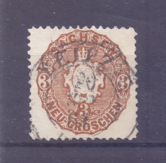 Altdeutschland "Sachsen"    1863   MiNr.   18b  gestempelt, gepr. BPP