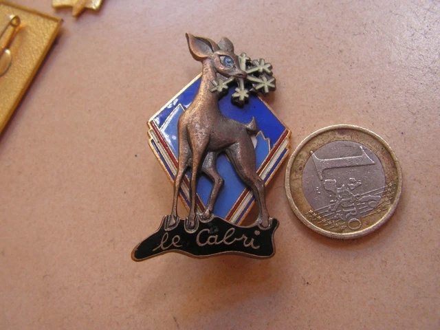 Insigne Le Cabri - Ecole Du Ski Français (ESF) Pin's Vintage émaillé France