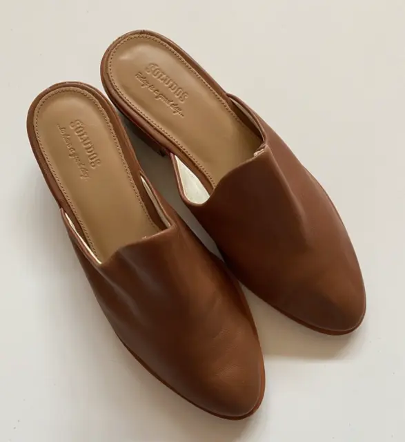 SOLUDOS SOFT LEATHER Venetian Mule Clog Pointed Loafer Tan Women's Size 7  US $50.00 - PicClick