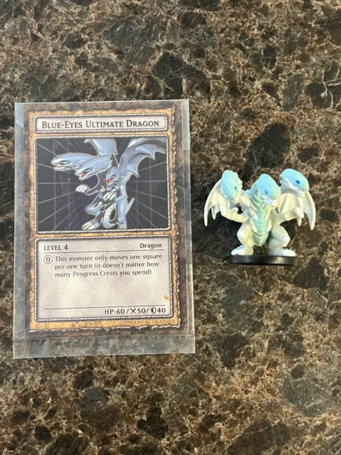 Yugioh Dungeon Dice Monsters DDM Blue Eyes Ultimate Dragon Figure And Card B3-01