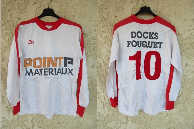 MAILLOT TOURS PORTÉ n°10 PUMA vintage rare shirt jersey POINT P MATERIAUX L/S EUR 104,90 - FR