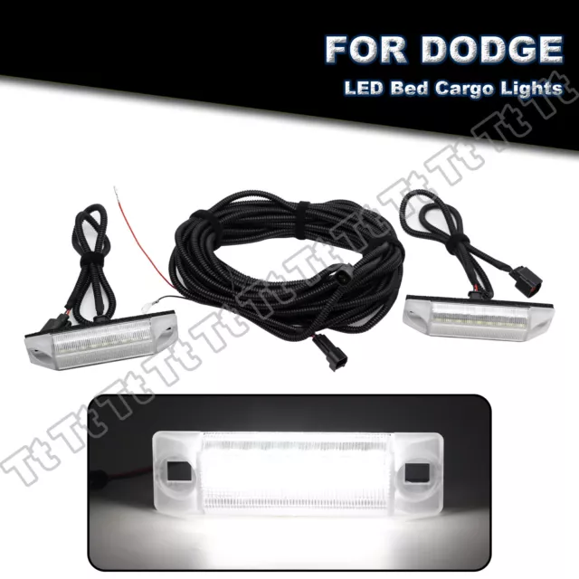 For 2016-21 Dodge RAM 1500 2500 3500 LED Trunk Bed Cargo Lights + Wiring Harness