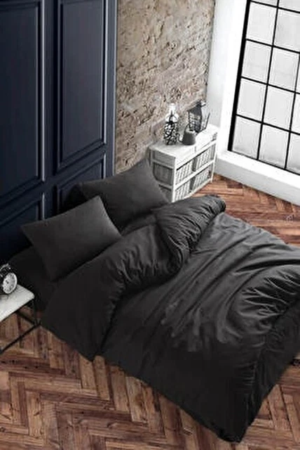 US Bedding Items Super Egyptian Cotton 600 Thread Count Black Solid All US Size