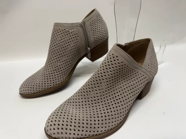 Lucky Brand Grey Basel Perforated  Ankle Booties, sz 7.5 EUC