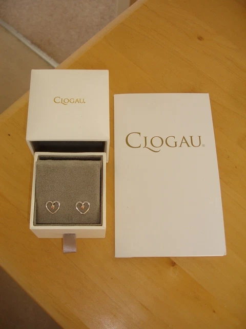 CLOGAU Tree of Life Earrings  Sterling Silver & 9 Ct Rose Gold