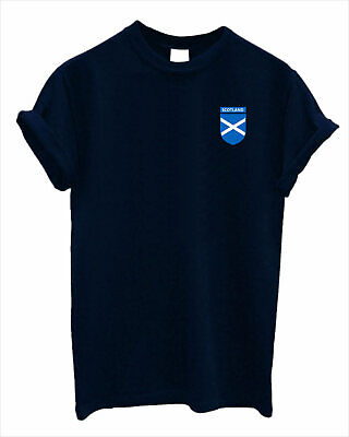 Scotland Team Crest Crew neck Tshirt Support your Country football rugby cricket