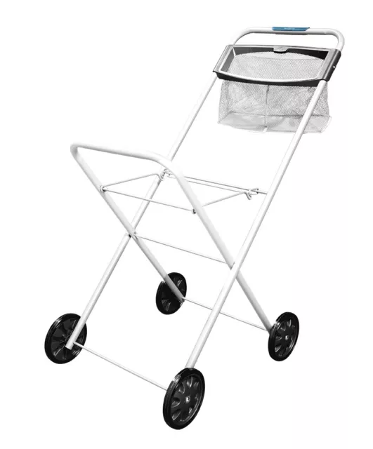 Hills Laundry Trolley  Premium Peg Basket Folding Washing Clothes Cart