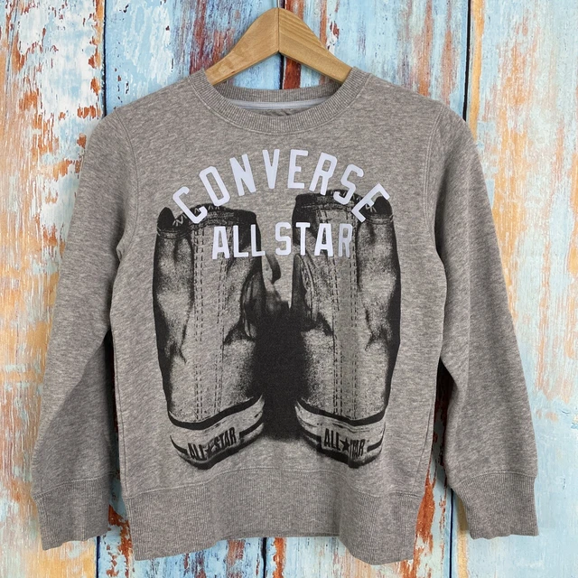 Maglione pullover grigio ALL STAR Converse bambini taglia 8-10Y 128-140 cm