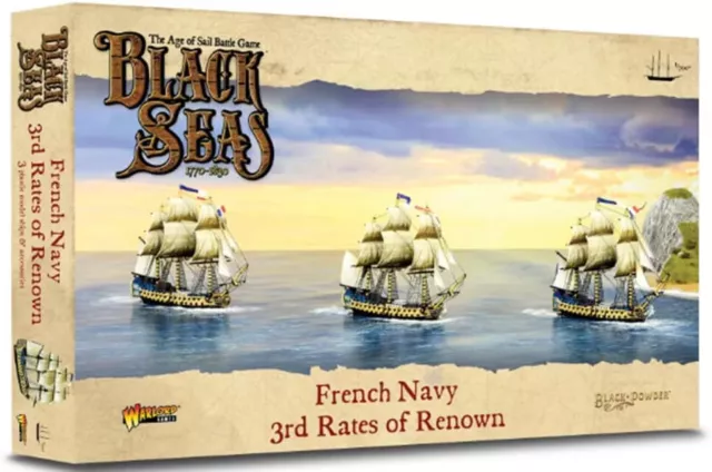 French Navy 3rd Rates of Renown 1/700 Scale Miniature for Black Seas by Warlord