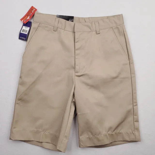 Kids School Uniform Shorts Boys Size 14 Beige Bermuda Khaki Chino Twill NWT
