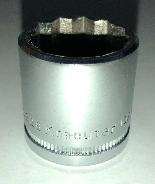 Vintage Kraeuter Tools 3/8" Drive 12 Point 13/16" Socket 32326 Made in USA