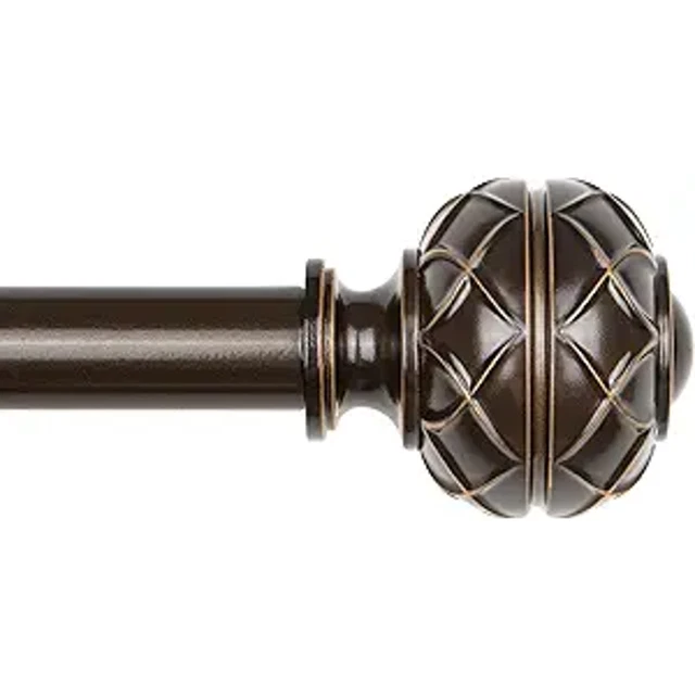 New USFOOK Bronze 3/4" Curtain Drapery Rods 28"-48" for Window 16"-44"
