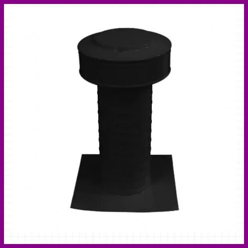 5 In. Dia Keepa Vent an Aluminum Static Roof Vent for Flat Roofs in Black