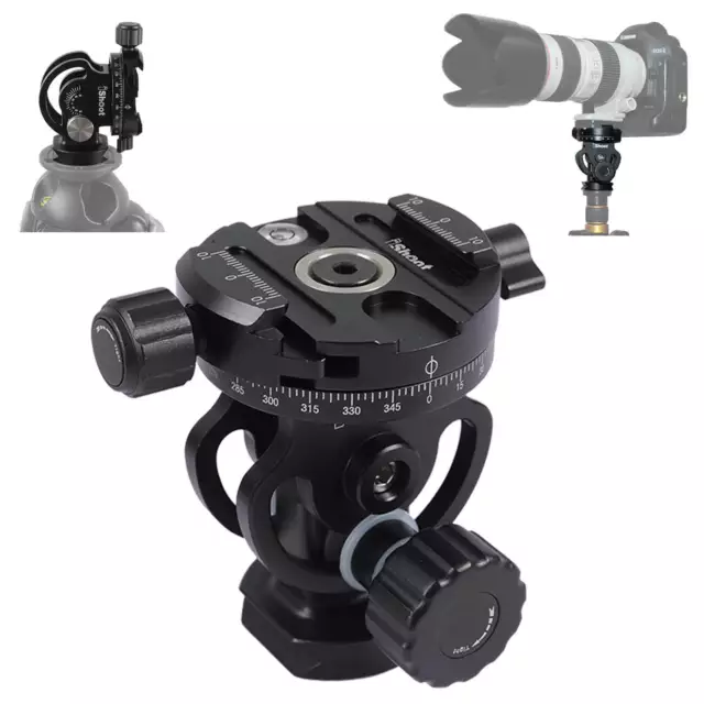 2D 360° Panoramic Panorama Ball Head for Tripod Ballhead Quick Release Plate