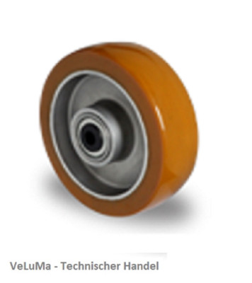 Produktbild von Schwerlastrad 125mm Mit Alufelge Und Polyurethan-Belag – Inkl. Montageset Für Hubwagen