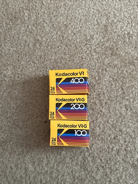 Película Kodacolor VR-G (3) para 126 cámara 24 exposición caducó 1988 100, 200, 400