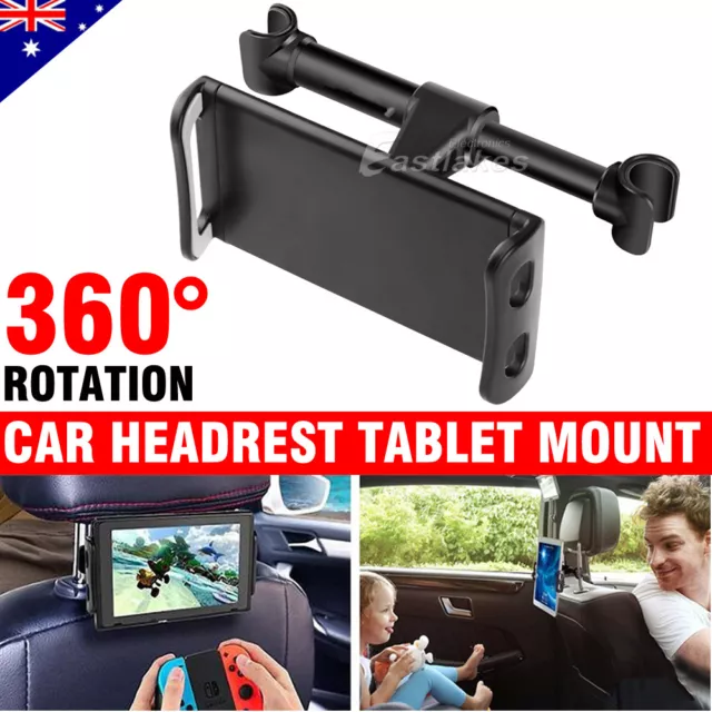 Universal 360° Car Seat Back Headrest Mount Holder for Apple iPad Phone Tablet