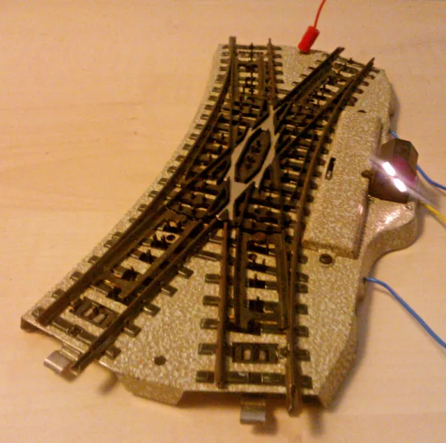 Märklin H0 5128M Vía Elt. Doble Desvío Superior Probado