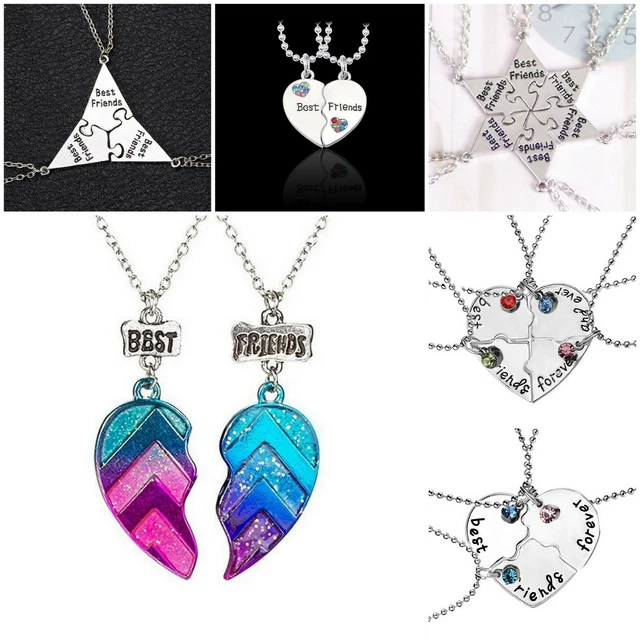 Cute Friends Necklaces Sisters | Best Friend Necklace Puzzle 3 - 4 Pcs/set  Necklace - Aliexpress