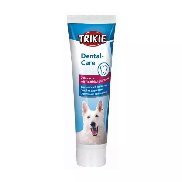 Trixie Dog Toothpaste with Beef Flavour Cleans Teeth And Reduces Bad Breath 100g