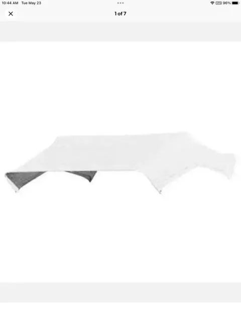 3-Bow Tractor Canopy Replacement Cover 48" 10 oz. Duck Canvas - White