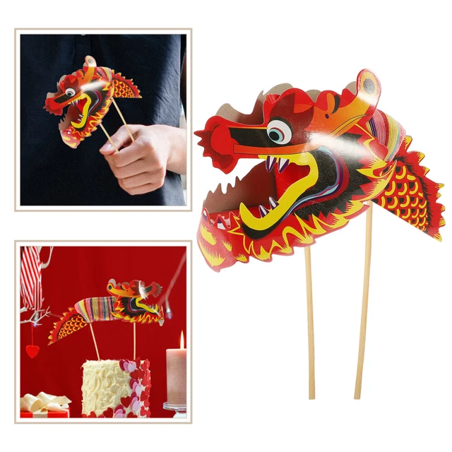 Three-dimensional Paper Dragon Flower Chinese Paper Decoration Plug