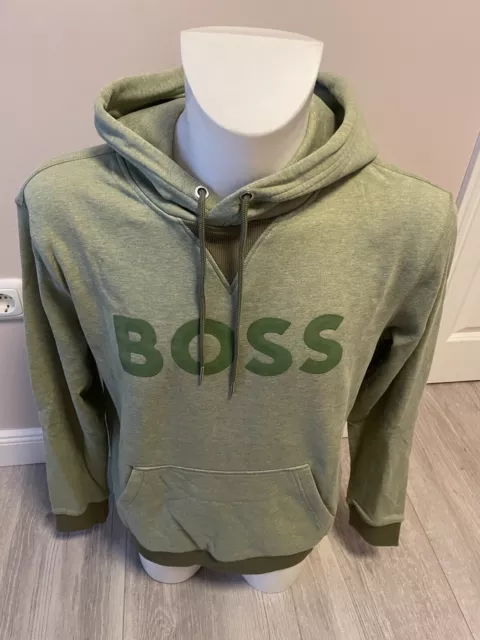 Hugo Boss Orange Label Hoodie-Gr M -grün meliert-NEU!!!