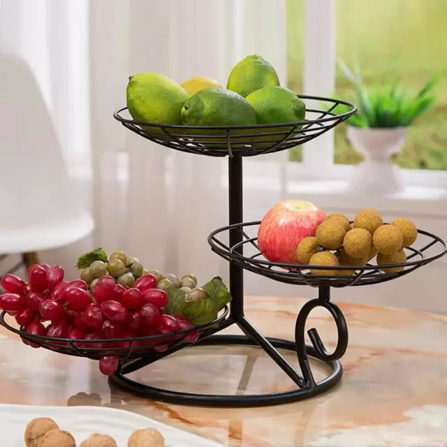 3 Tier Kitchen Storage Vegetable Fruit Basket Rack Organiser Bowl Holder Decor