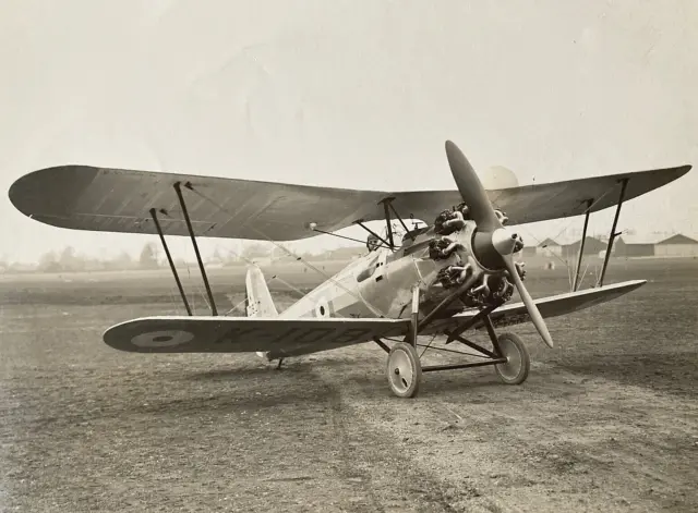 Rare! Pre-Ww2 British Raf Bristol Bulldog Type 105 Fighter Plane 1927 Photo