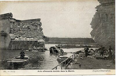 Ww1 // cpa/military war // cars german fallen in the marne